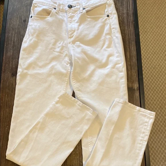RAG & BONE White High Rise Straight Leg Jeans - Picture 3 of 12